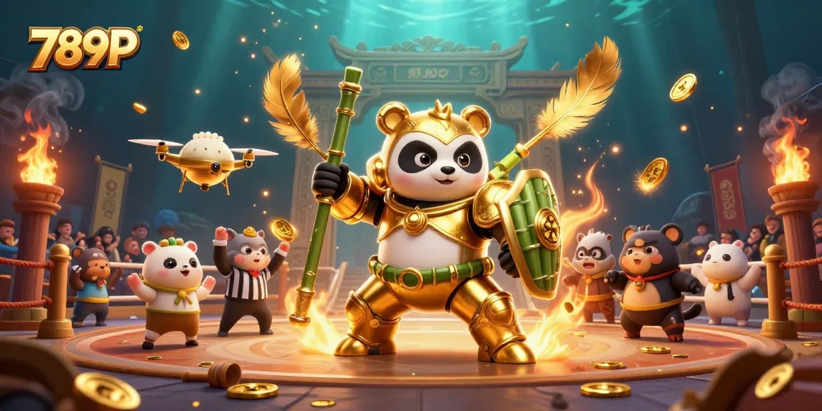 Engage with 789P's thrilling casino experience surrounded by dynamic gaming elements in an exciting arena.
