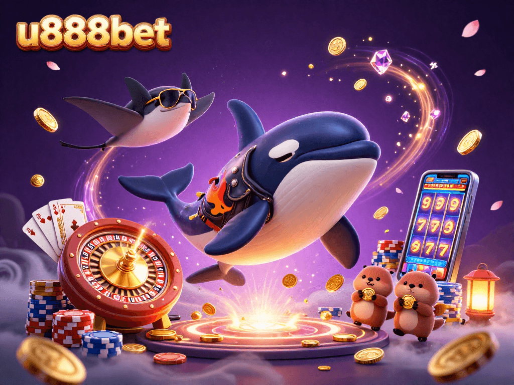Experience thrilling gameplay with u888bet's lively casino scene featuring impressive characters and vibrant elements.