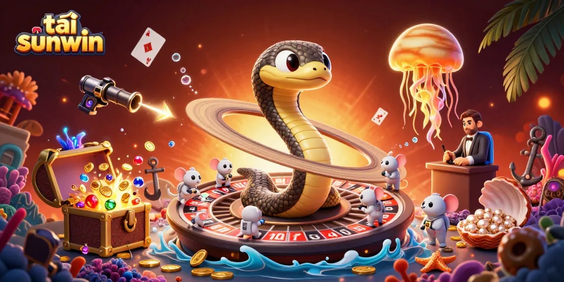 Experience exciting gameplay with tải sunwin in this vibrant, dynamic illustration of casino adventures.
