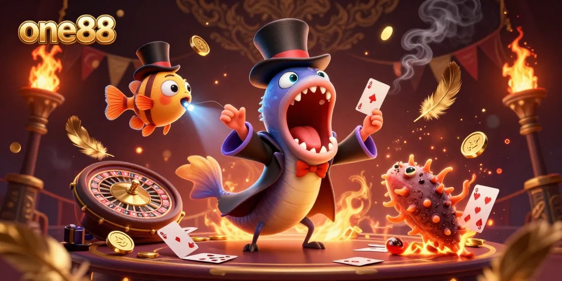 one88 showcases a lively underwater casino scene with magical sea creatures captivating players in an exciting gaming atmosphere.