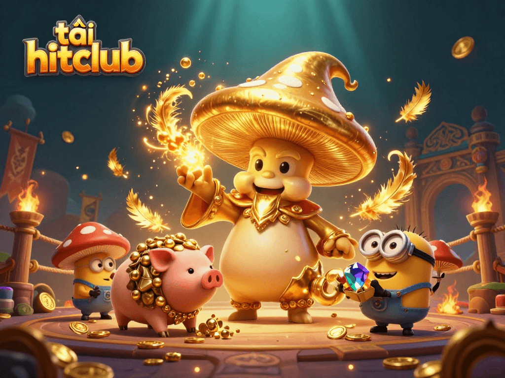 Engage in the thrill of gaming with tải hitclub's vibrant 3D casino scene, showcasing a magical adventure.