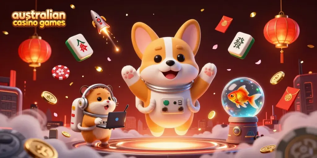 Experience thrilling australian casino games in a futuristic floating casino scene