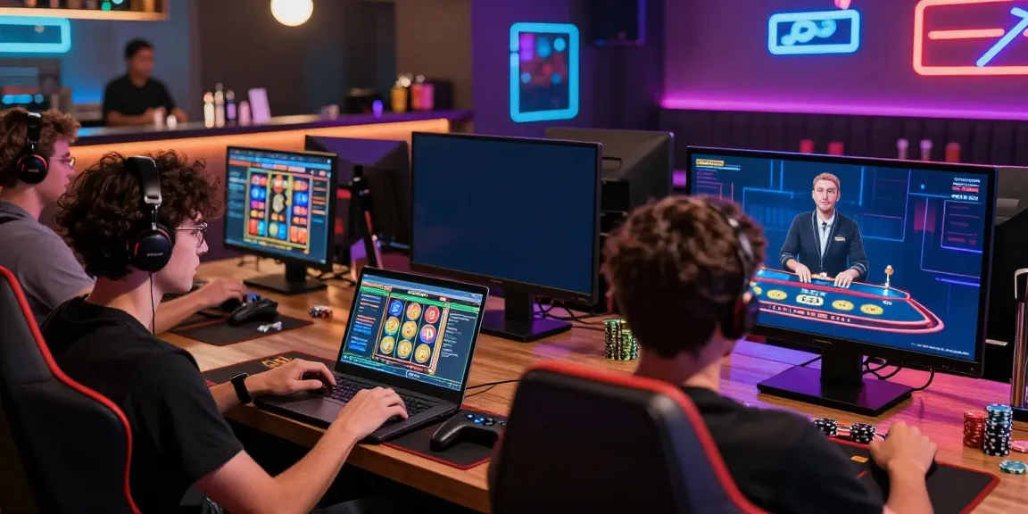 Players enjoying diverse gaming experiences at Gem88's vibrant lounge environment.