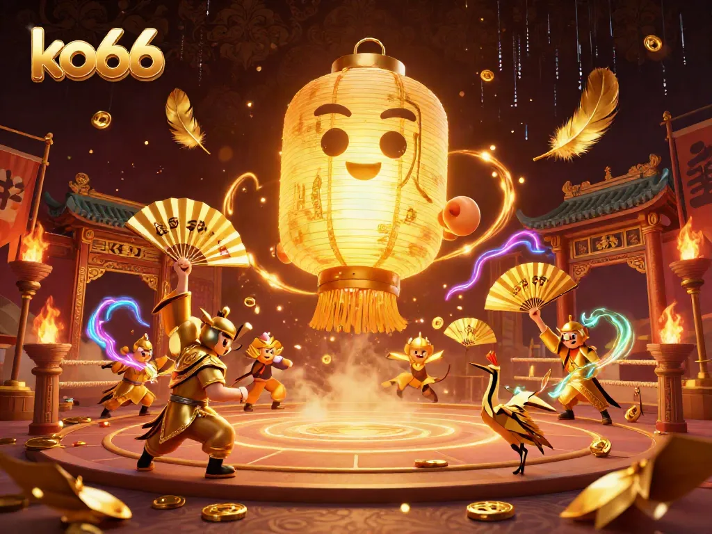 Experience the excitement of ko66 with vibrant characters in a rich casino scene.