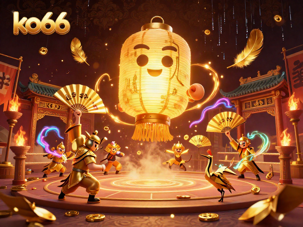 Experience the excitement of ko66 with vibrant characters in a rich casino scene.