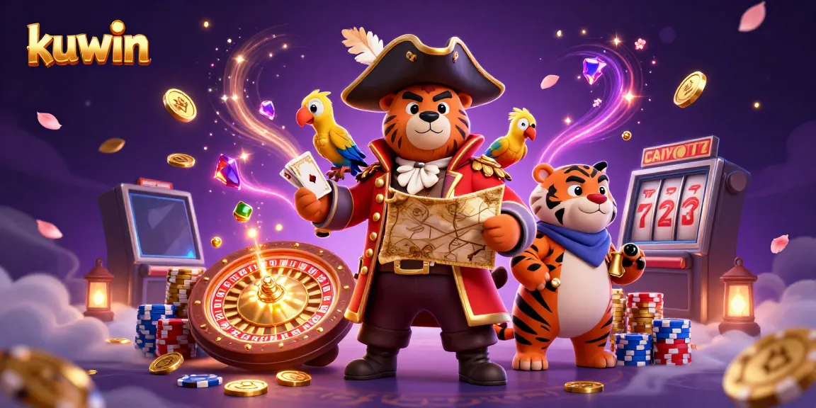 Engage in thrilling kuwin adventures with iconic characters in a vibrant casino setting.