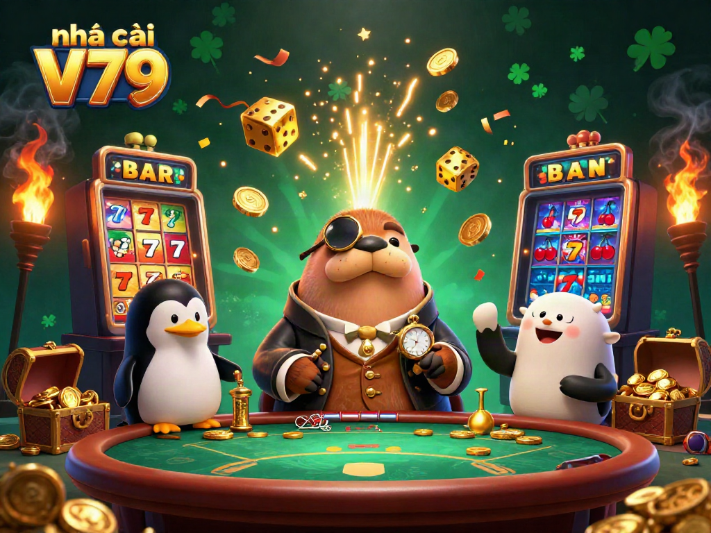 Nhà cái V79 tổ chức một buổi chơi poker độc đáo dưới lòng biển, với các nhân vật 3D hấp dẫn.
