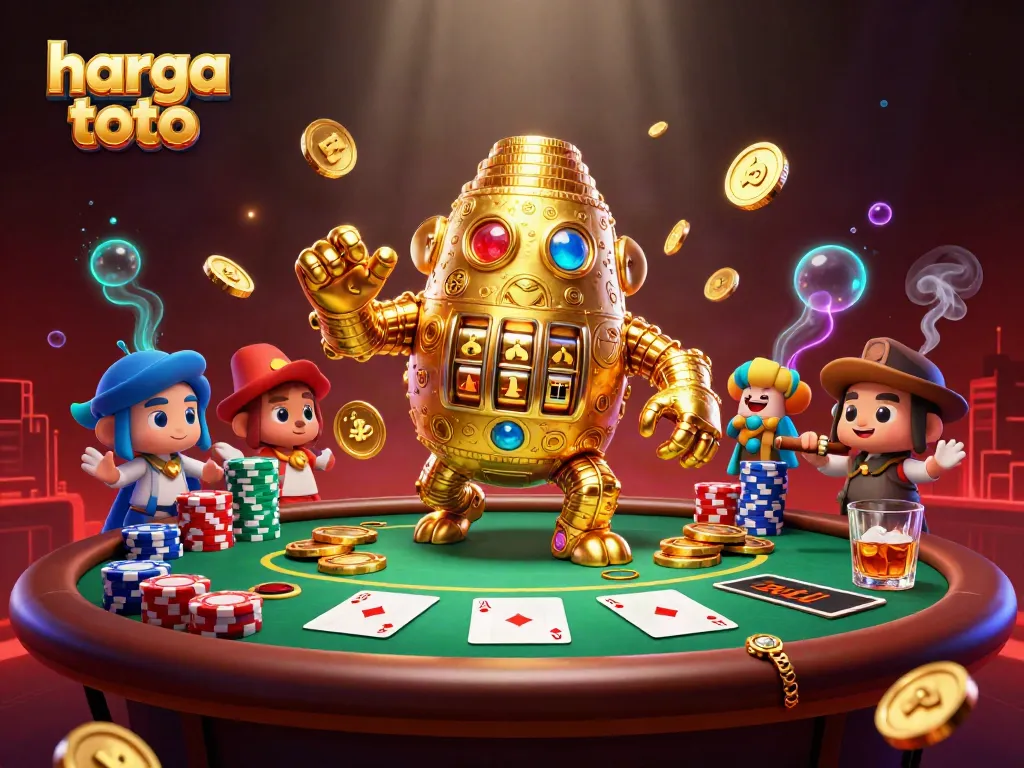 Engage with harga toto for a thrilling online gaming experience at this vibrant casino scene.