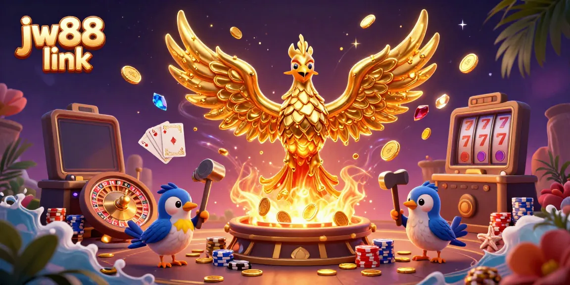 Experience thrilling gameplay with the jw88 link in this vibrant casino scene.