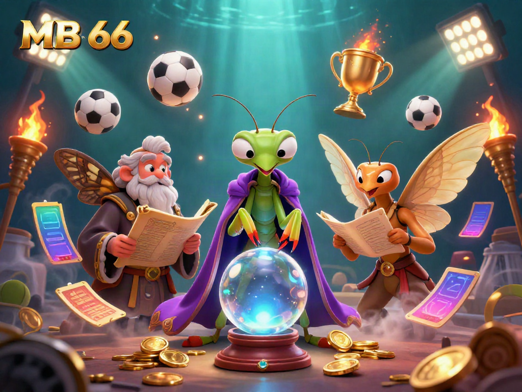 Experience the exciting gambling world at MB 66 with unique fortune teller characters and dynamic game elements.
