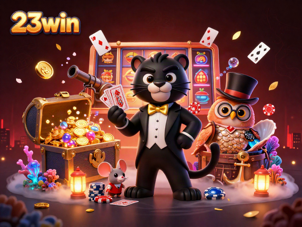 Experience thrilling gameplay at 23win with stylish characters and rich casino elements