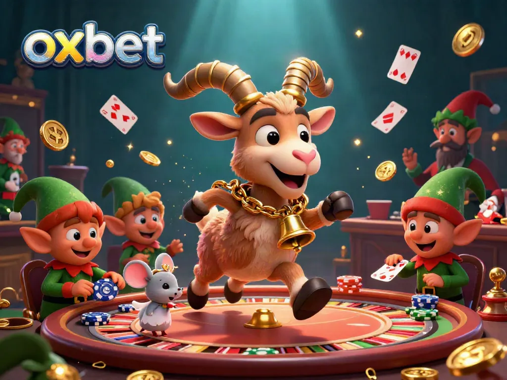 Experience exhilarating game action at oxbet with vibrant casino elements and festive characters in the scene.