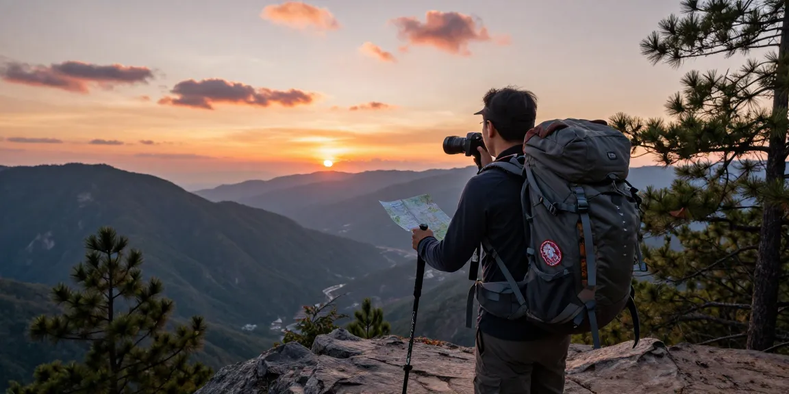 Rokok88 travel adventure at sunset on rocky cliff with scenic valley view.