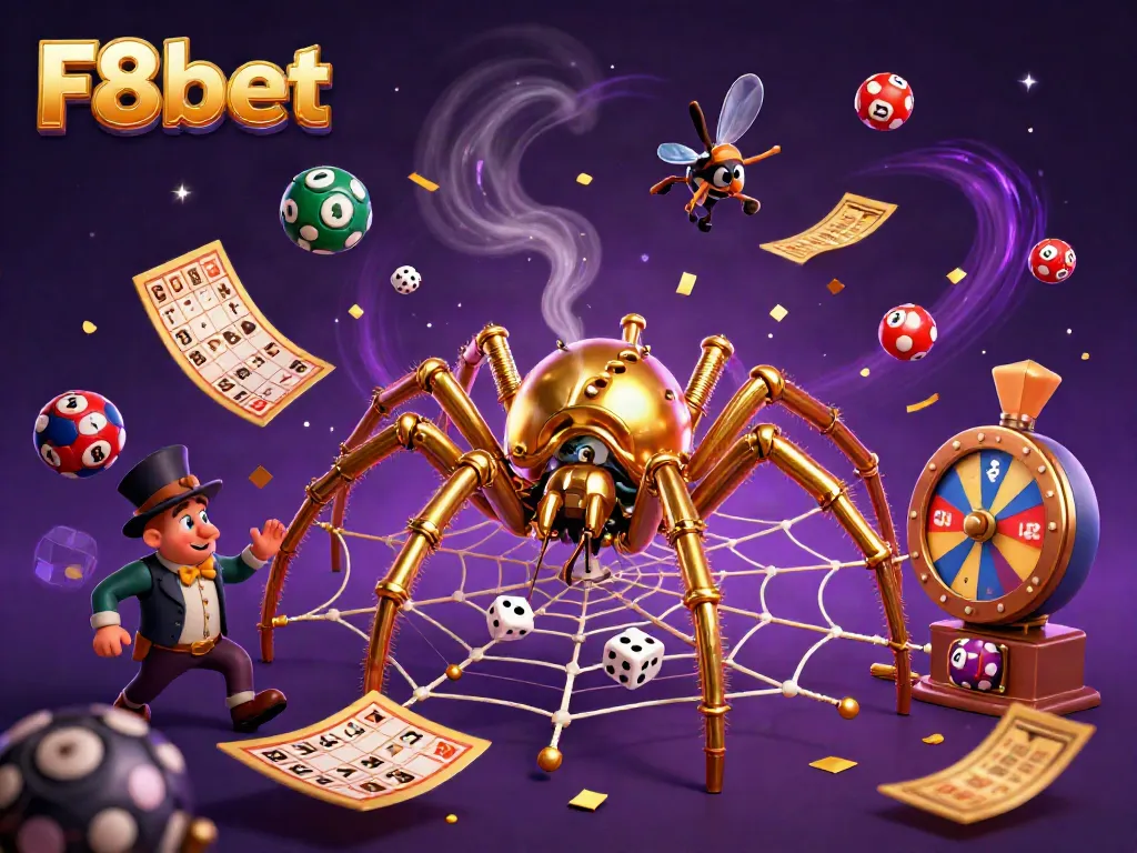 Catch exciting prizes with F8bet's thrilling golden spider and vibrant gaming elements.