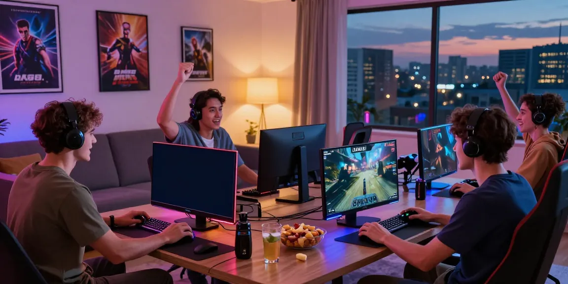 Exciting online gaming session featuring DA88 with friends enjoying a vibrant living room atmosphere.