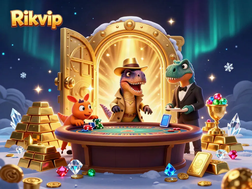 Experience thrilling gaming dynamics at Rikvip with colorful characters and captivating treasures.