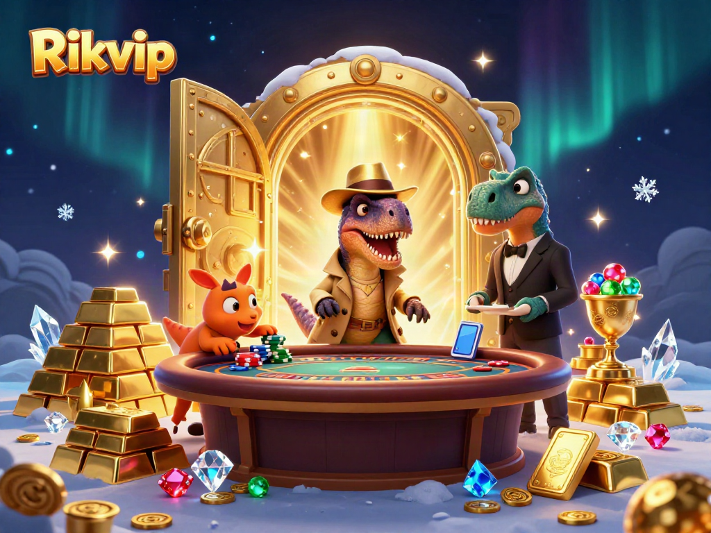 Experience thrilling gaming dynamics at Rikvip with colorful characters and captivating treasures.