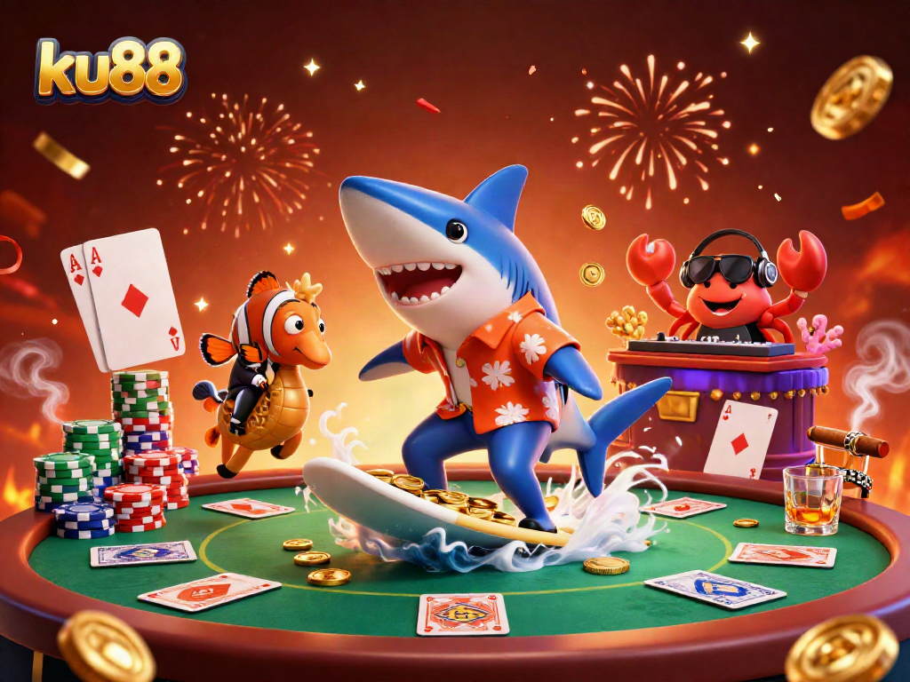 Experience thrilling gaming at ku88 with vibrant characters and dynamic casino elements.