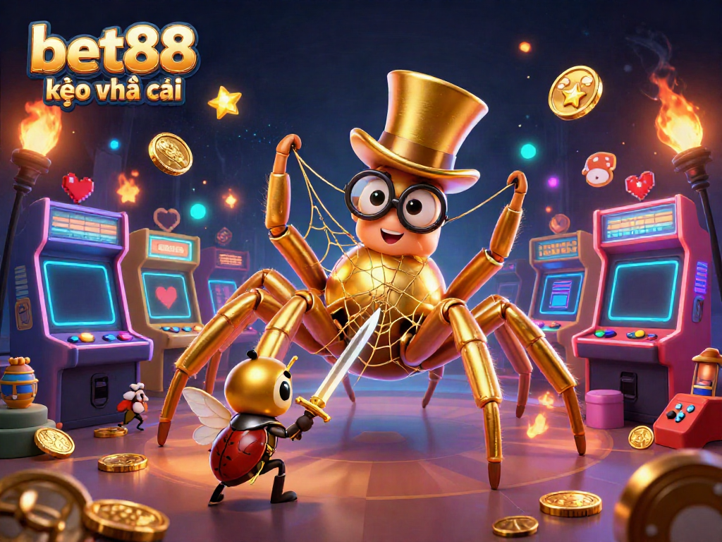Experience thrilling gameplay at bet88 kèo nhà cái, where a golden tarantula and beetle knight await!