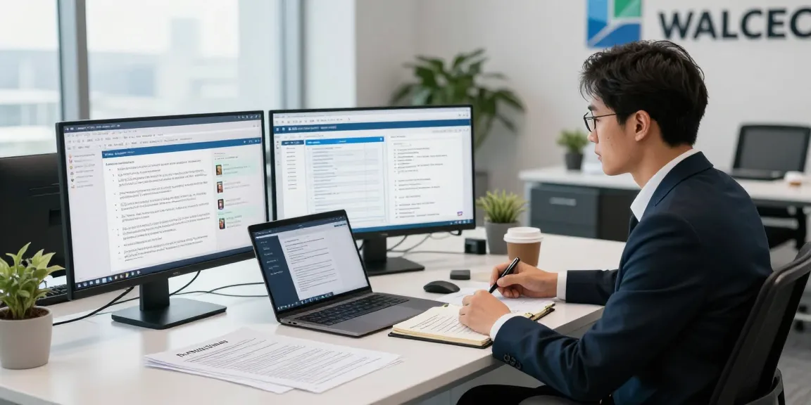 Document fraud detection analysis in a modern office environment with software interface and legal documents.