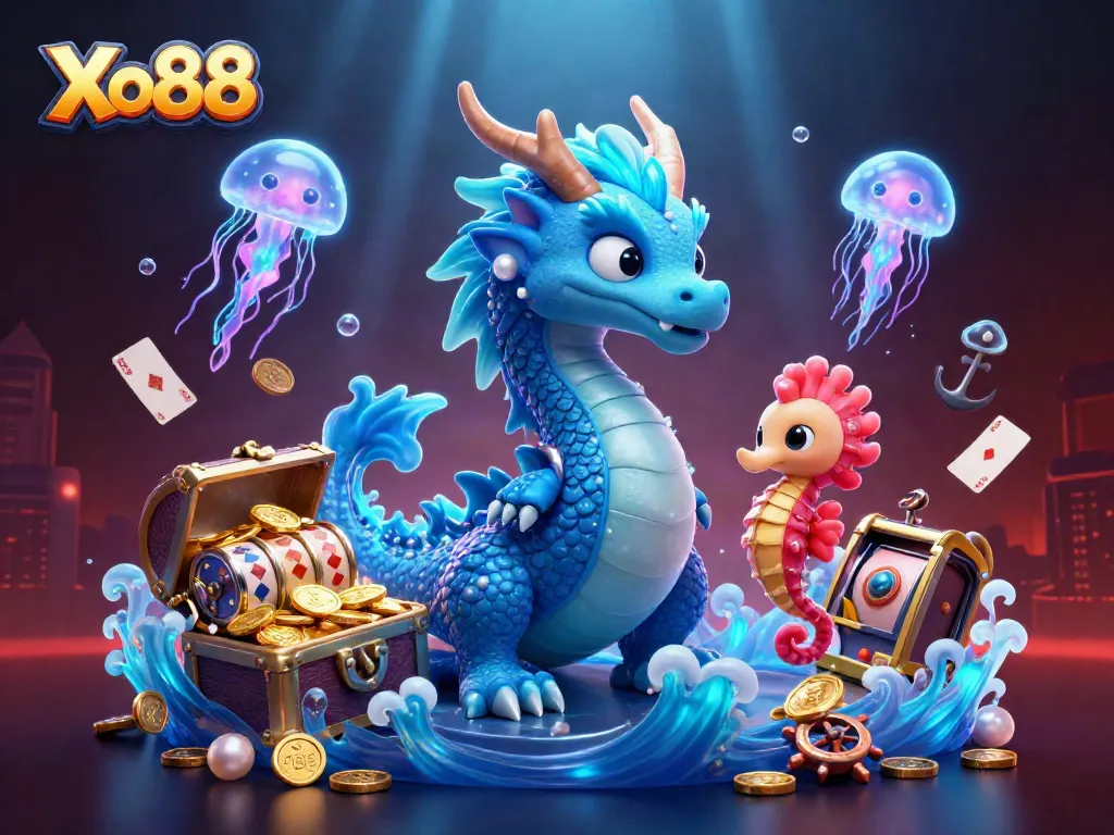 Engage with Xo88's thrilling world of underwater slot gaming with vibrant characters and elements.