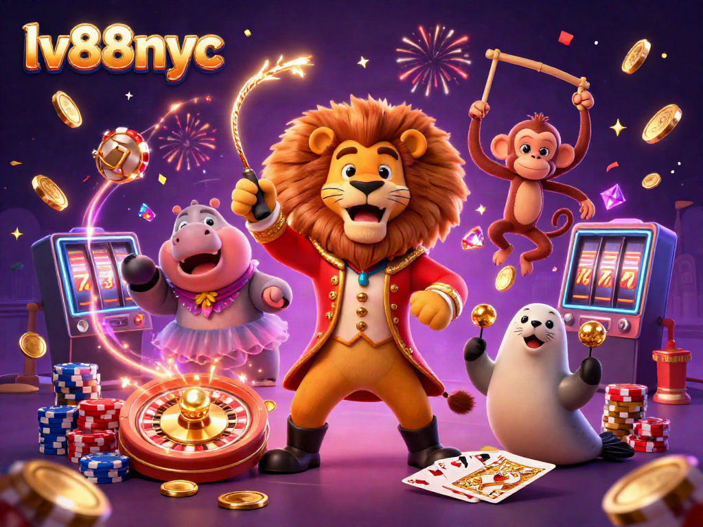 Experience the excitement of lv88nyc with vibrant casino characters and dazzling game elements.