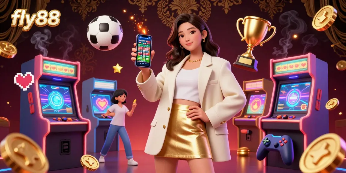 Experience thrilling betting action with fly88's sports betting app highlighted in a vibrant digital scene.