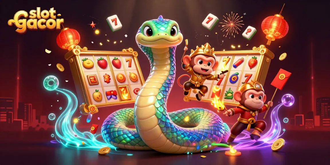 Engage with slot gacor magic as lucky symbols and vibrant characters illuminate the casino scene.