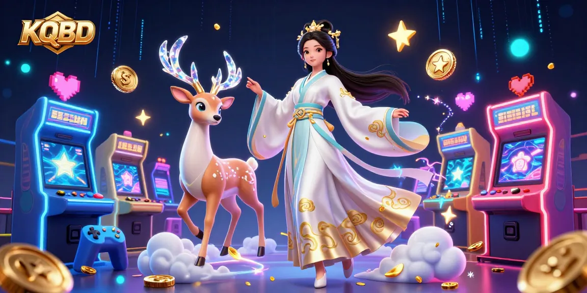 KQBD reveals dynamic betting insights through a captivating visual of a floating hanfu-clad figure among nostalgic gaming elements.