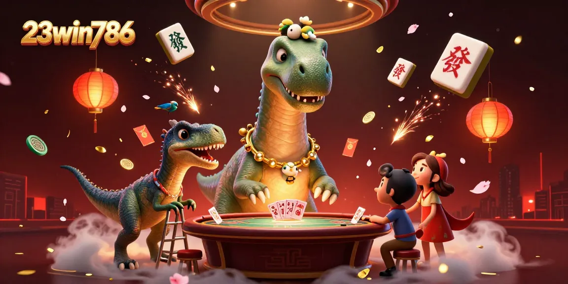 Experience the thrilling excitement of 23win786 with unique characters and vibrant casino elements.