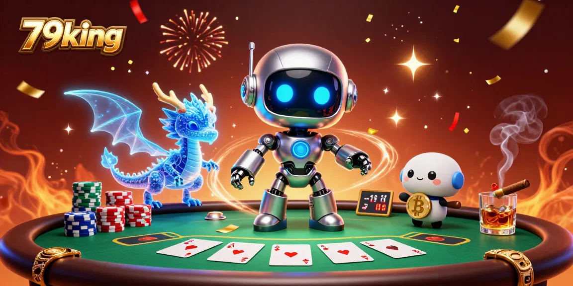 Experience thrilling gameplay with 79king at a vibrant poker table surrounded by thrilling casino elements.