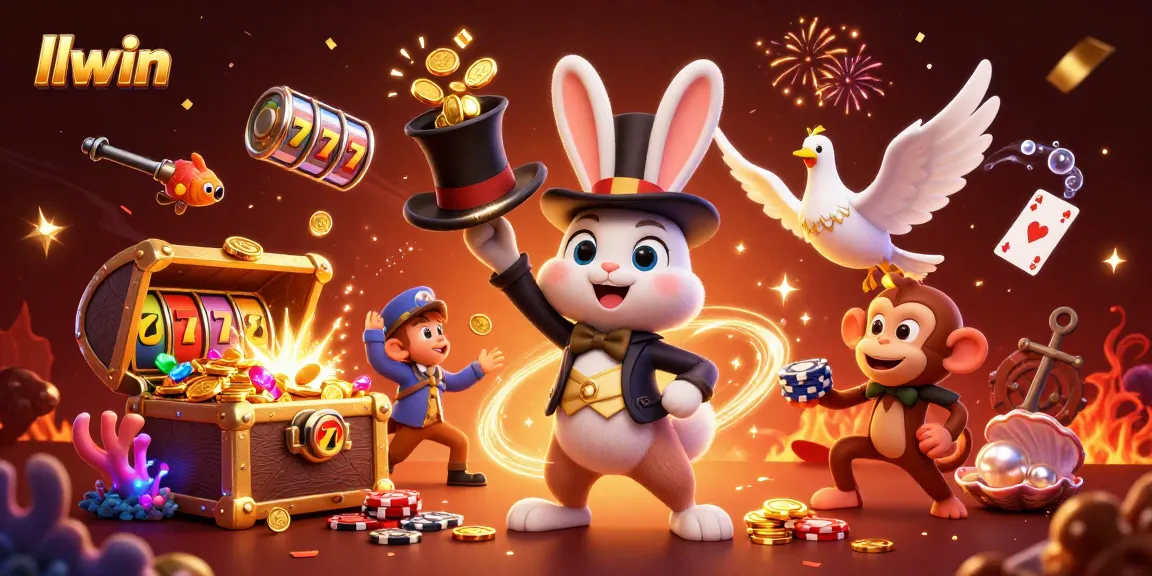Experience thrilling gameplay at llwin with vibrant characters, casino elements, and magical treasures.