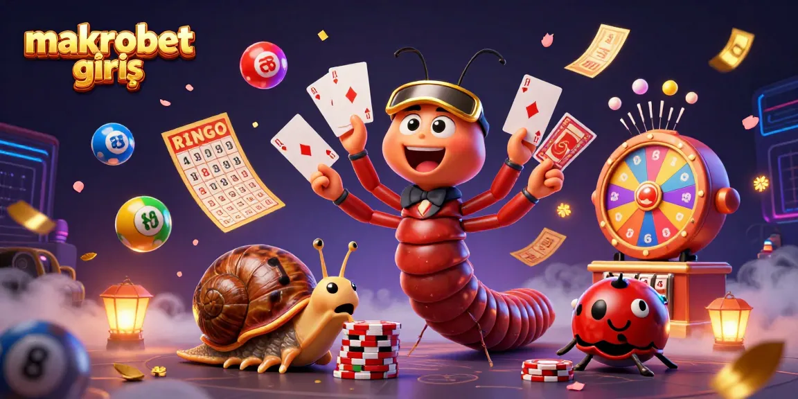 Makrobet giriş ile birlikte heyecan verici bir casino sahnesi yaratılıyor, farklı oyun kartları ve büyük çip yığınlarıyla.