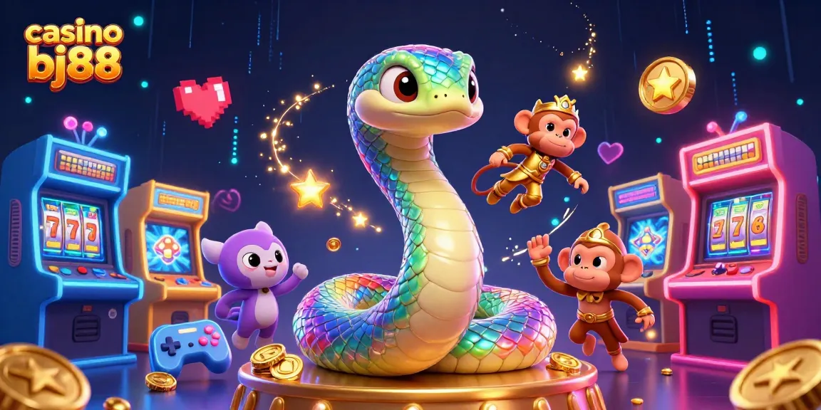 Experience the thrill of casino bj88 with vibrant gaming characters and energetic slot elements.