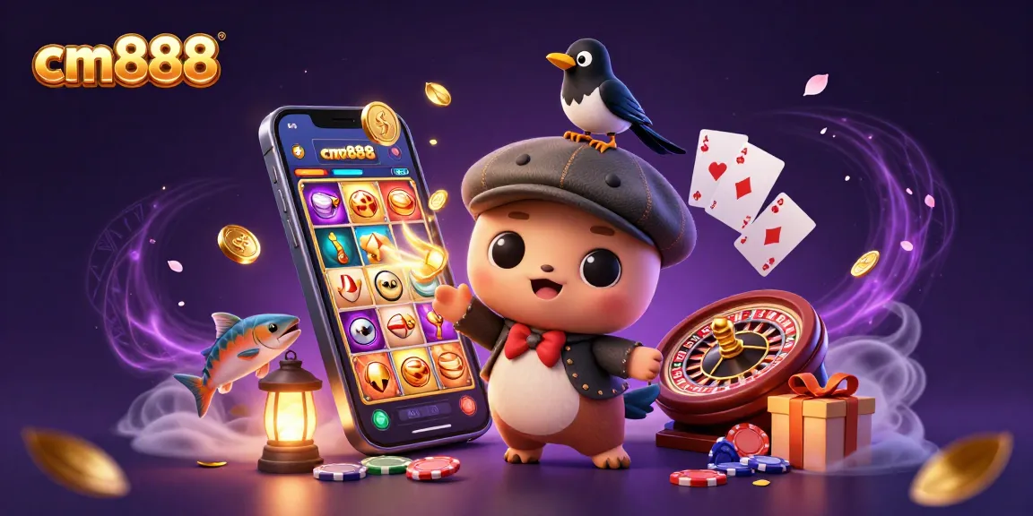Experience thrilling slots at cm888 with playful Nessie and dynamic casino symbols.