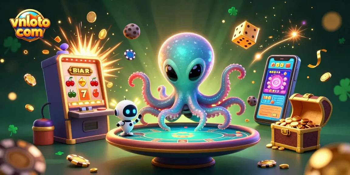 Experience thrilling wins at vnloto com with an exciting 3D alien octopus theme!