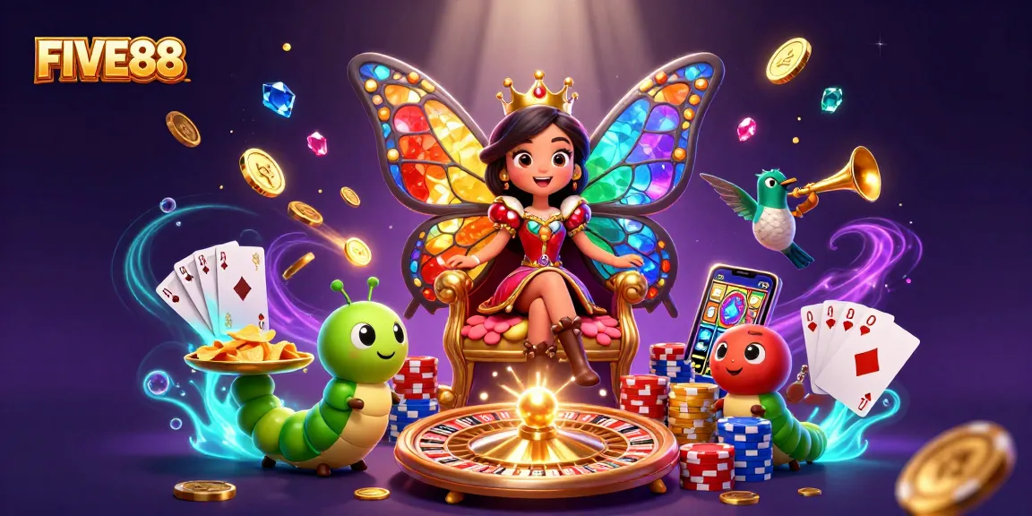 Experience immersive FIVE88 casino action with vibrant characters and dynamic gameplay elements.
