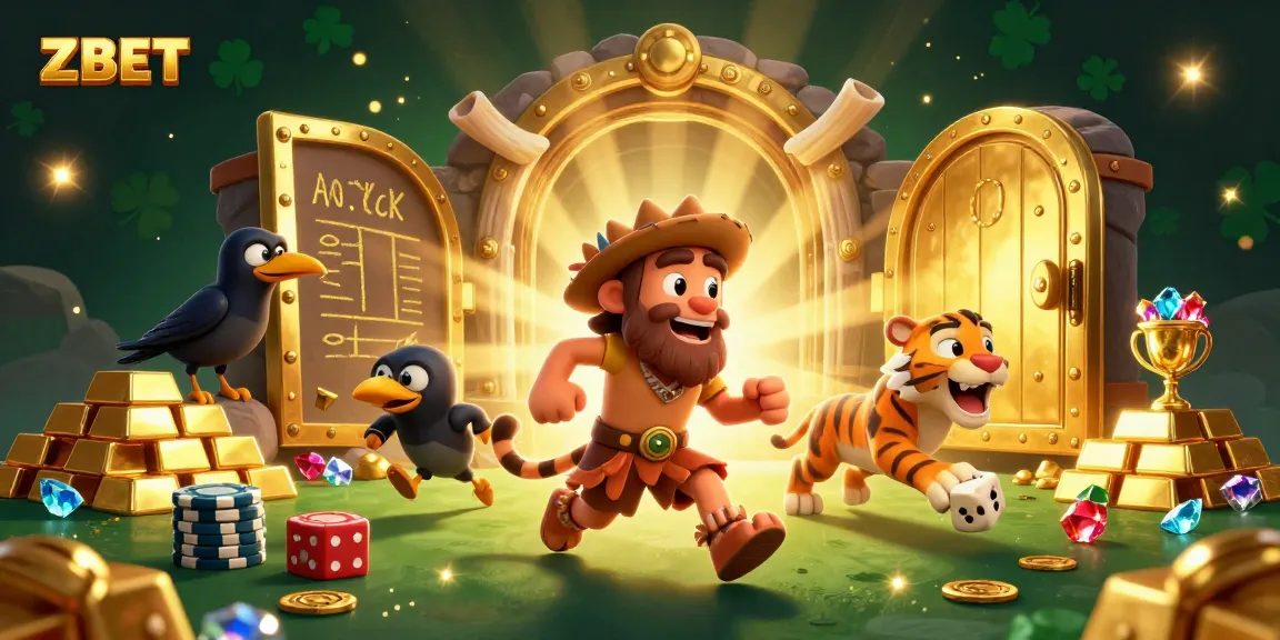 ZBET offers thrilling prehistoric casino gaming with a caveman and sabertooth tiger duo.