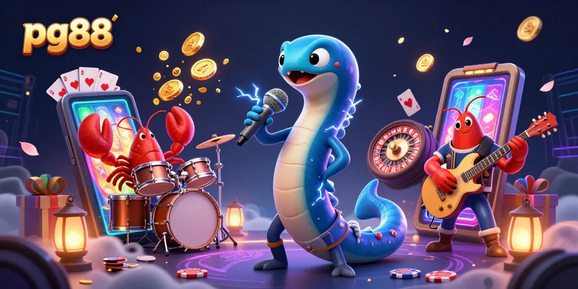 Experience thrilling pg88 casino adventures with a vibrant underwater concert of electric eel and friends.