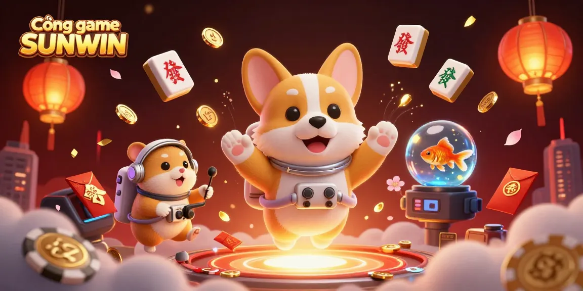 Cổng game SUNWIN offers thrilling experiences with exciting games in a vibrant cosmic casino scene.