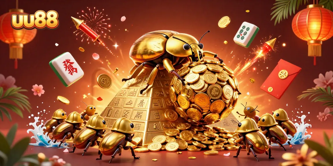 Experience thrilling gameplay at uu88 with dynamic casino elements in a vibrant 3D illustration.