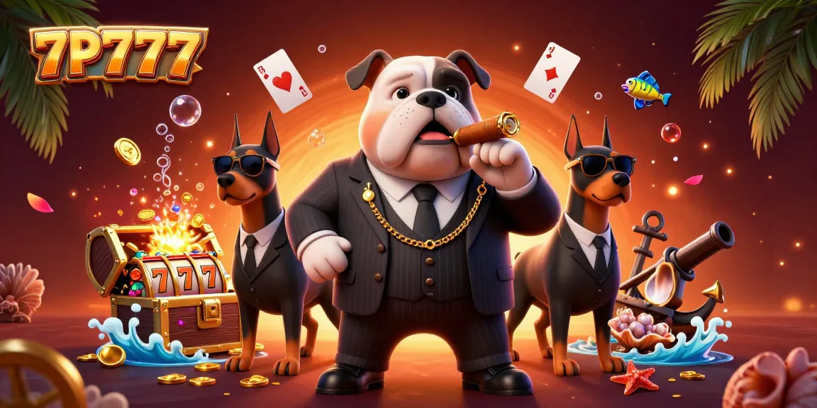 Experience thrilling gameplay with 7P777's vibrant casino scene featuring a mafia boss and treasure