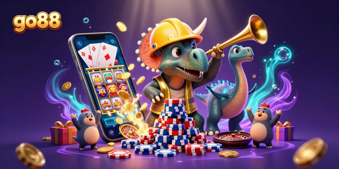 Celebrate winnings with go88 as dynamic characters build excitement in a vibrant casino scene.
