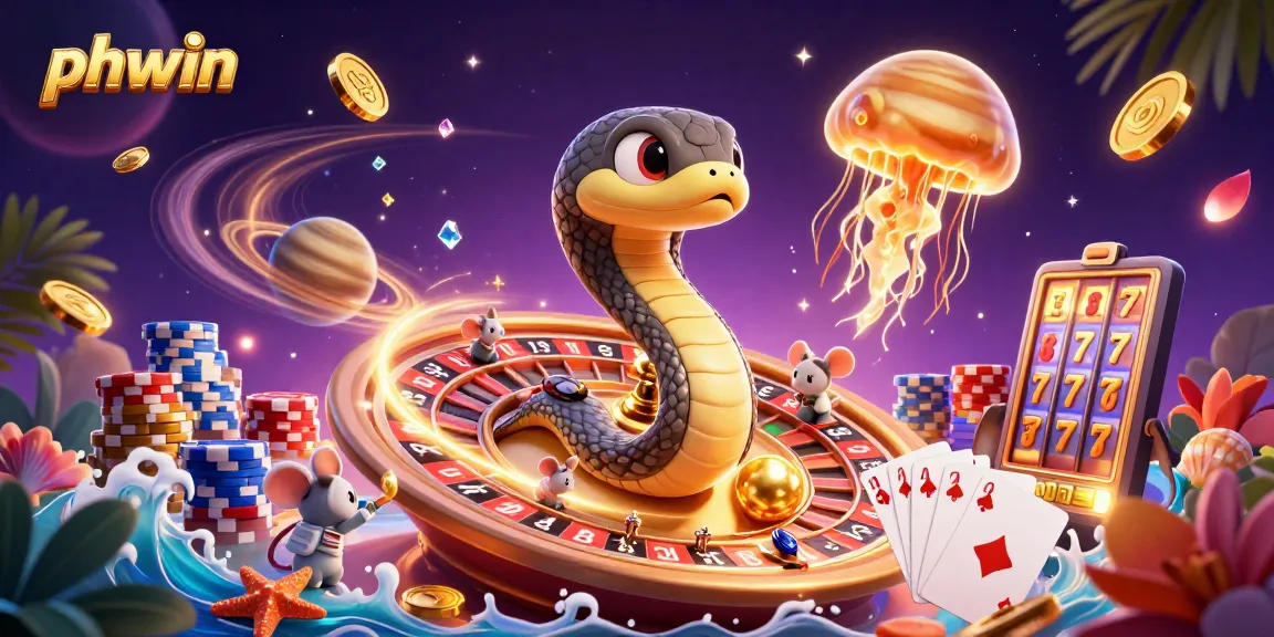 Place bets with phwin's astronaut mice at a cosmic roulette scene filled with fun.