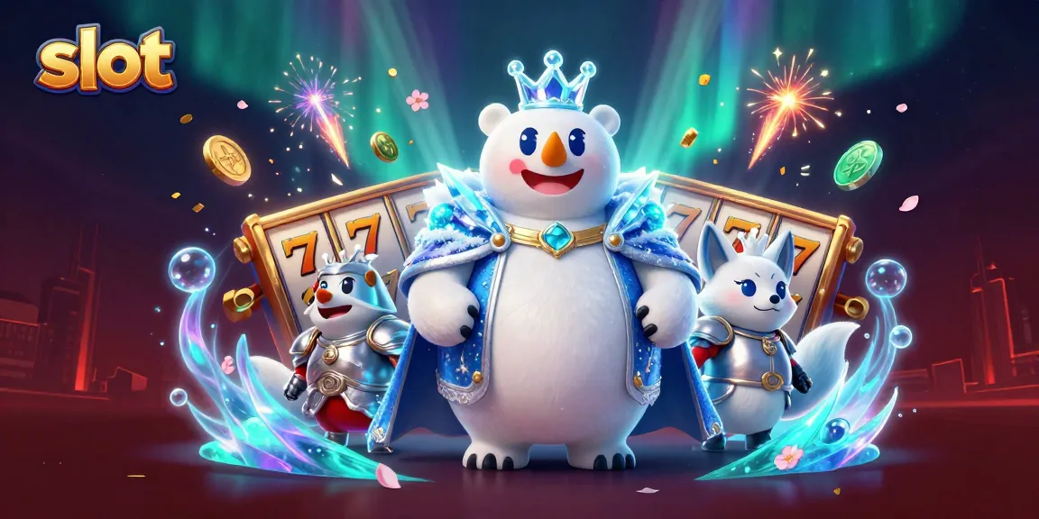 Spin vibrant slot reels in a rich 3D scene featuring an ice king and snow fox.