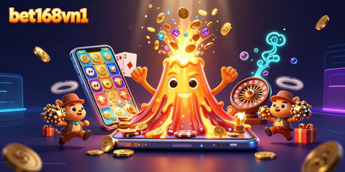 Experience the excitement at bet168vn1 with treasure-filled volcano and vibrant slot games.