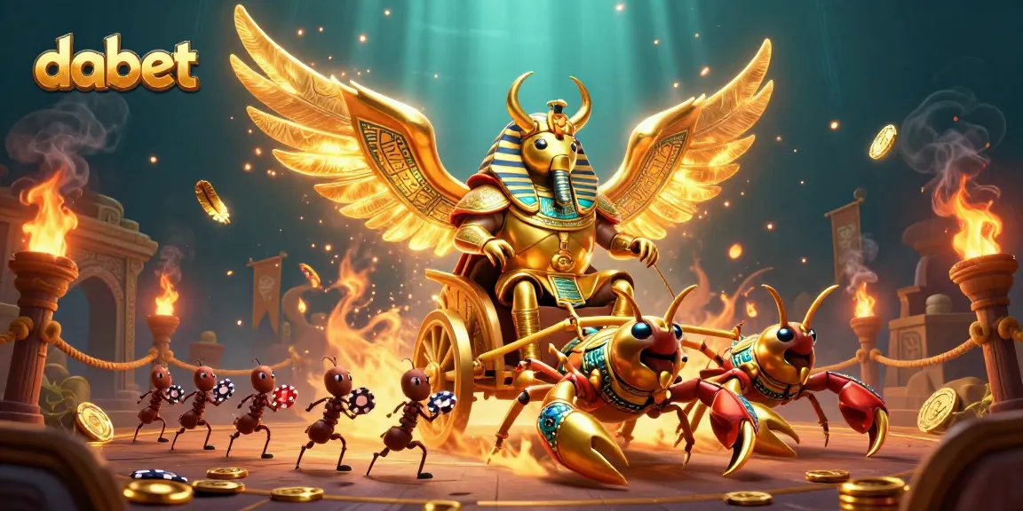 Experience thrilling wins with dabet in this vibrant 3D digital casino scene.