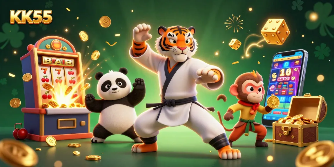 Win big at KK55 with thrilling slots and a vibrant animated casino experience.