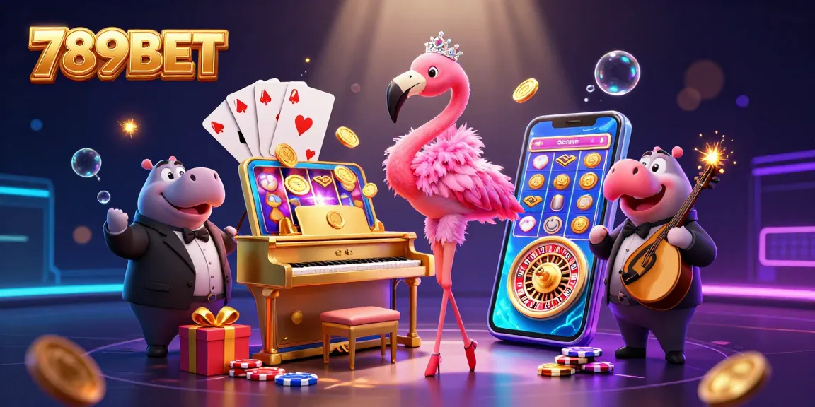 Engage with thrilling casino moments at 789BET, featuring vibrant characters and dynamic gaming elements.