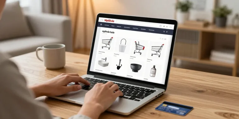 An inviting overview of oglinda baie products available through online shopping, showcasing the best deals and buyer's guide for premium mirrors in a digital marketplace.